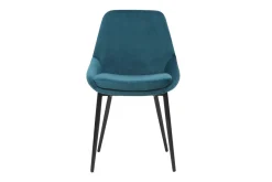 Flash Sale Miliboo Sillas en terciopelo azul petróleo (lote de 2) HOLO
