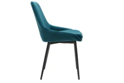 Flash Sale Miliboo Sillas en terciopelo azul petróleo (lote de 2) HOLO
