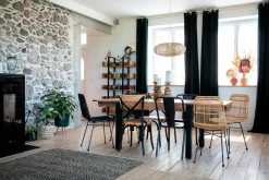 Store Miliboo Sillas industriales en metal negro y madera (lote de 2) JAKE
