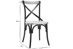 Store Miliboo Sillas industriales en metal negro y madera (lote de 2) JAKE