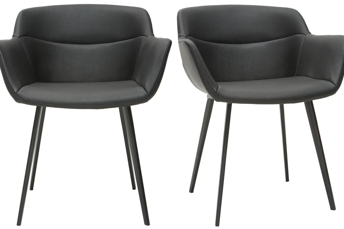 Online Miliboo Sillas modernas negras (lote de 2) NERO