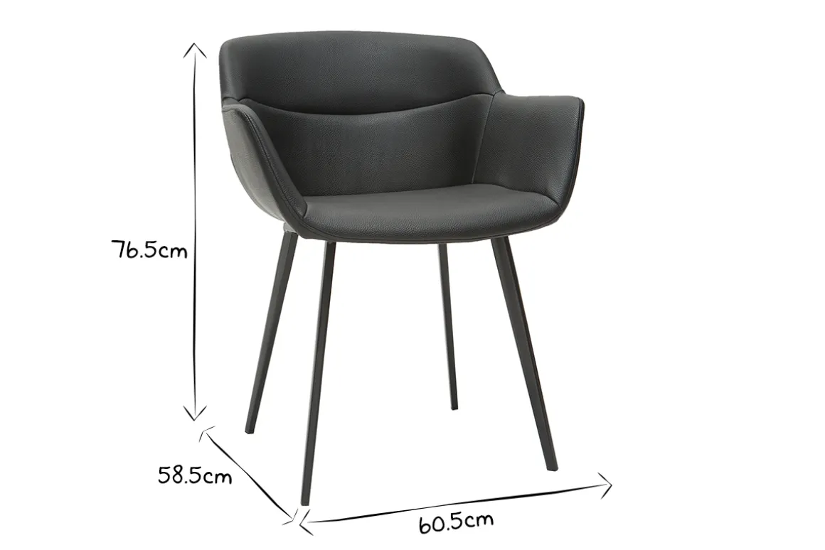 Online Miliboo Sillas modernas negras (lote de 2) NERO