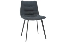 Best Miliboo Sillas modernas tejido efecto terciopelo gris oscuro (lote de 2) PARKER