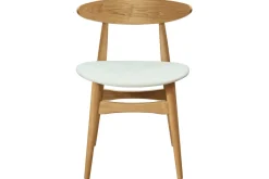 Outlet Miliboo Sillas nórdicas madera clara y blanco (lote de 2) WALFORD