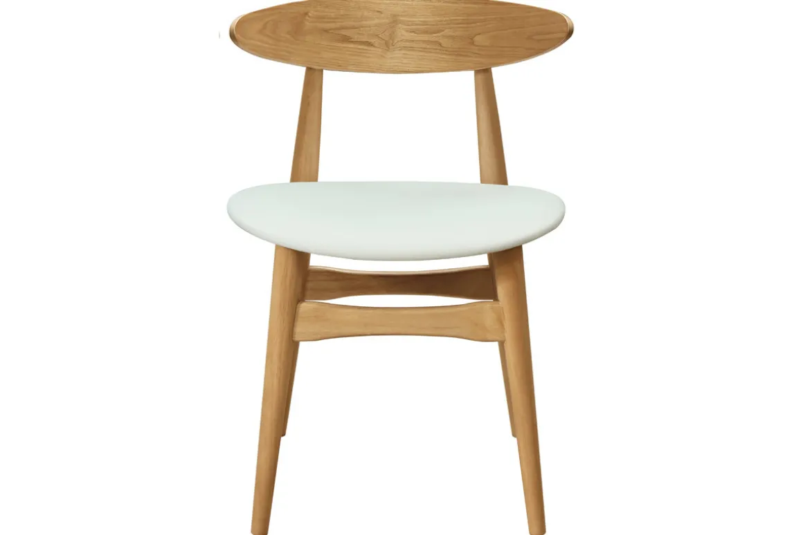 Outlet Miliboo Sillas nórdicas madera clara y blanco (lote de 2) WALFORD