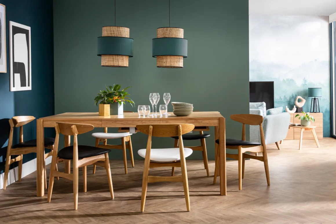 Outlet Miliboo Sillas nórdicas madera clara y blanco (lote de 2) WALFORD