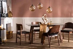 Discount Miliboo Sillas vintage nogal y negro (lote de 2) AVALON