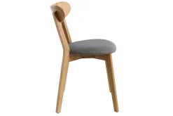 Shop Miliboo Sillas vintage roble y asiento gris (lote de 2) DOVE
