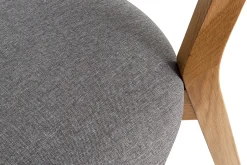 Shop Miliboo Sillas vintage roble y asiento gris (lote de 2) DOVE