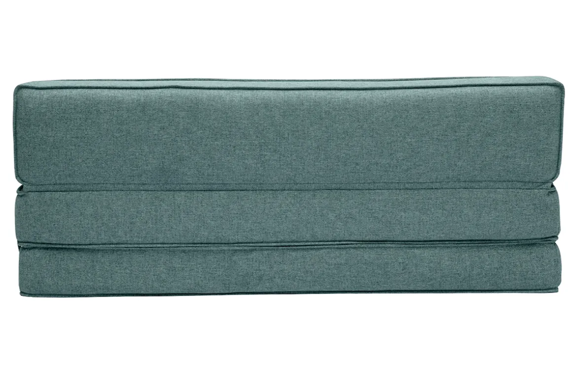 New Miliboo Sillón cama 2 plazas de tela verde grisáceo KATY