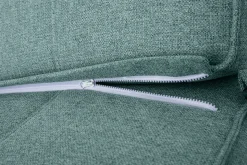 New Miliboo Sillón cama 2 plazas de tela verde grisáceo KATY
