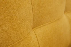 Online Miliboo Sillón cama de 1 plaza de tejido efecto aterciopelado amarillo mostaza SALLY