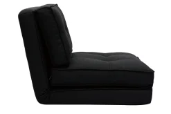 Sale Miliboo Sillón cama de 1 plaza de tela negra SALLY