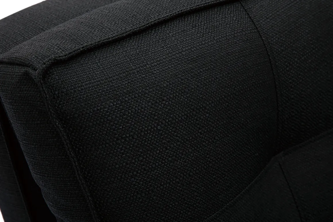 Sale Miliboo Sillón cama de 1 plaza de tela negra SALLY