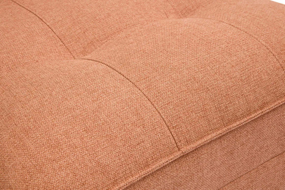 Online Miliboo Sillón cama de 1 plaza de tela terracota SALLY