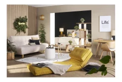 Online Miliboo Sillón cama de 1 plaza de tela terracota SALLY