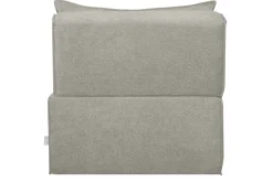 Cheap Miliboo Sillón cama de 1 plaza de tejido efecto aterciopelado color topo VICTOR