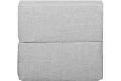New Miliboo Sillón cama de 1 plaza de tela gris claro VICTOR