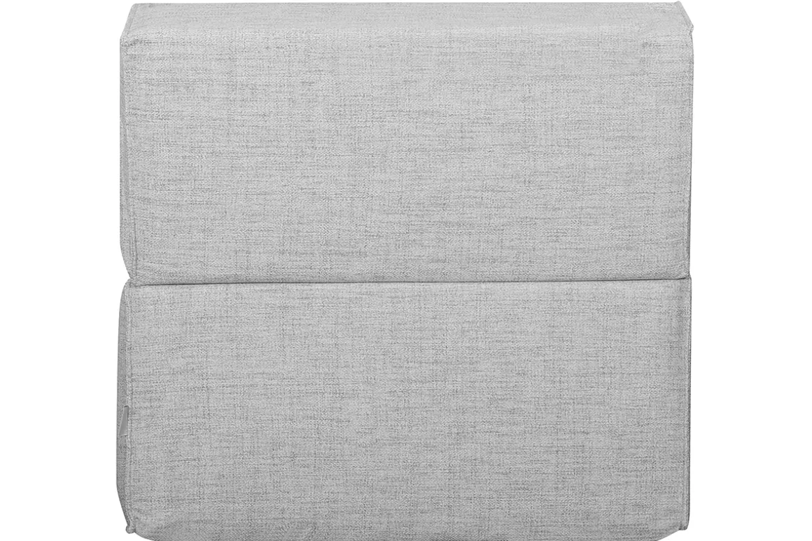 New Miliboo Sillón cama de 1 plaza de tela gris claro VICTOR