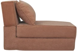 Hot Miliboo Sillón cama de 1 plaza de tejido efecto aterciopelado color terracota VICTOR