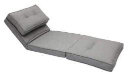 Cheap Miliboo Sillón cama de 1 plaza de tela gris jaspeado SALLY
