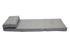 Cheap Miliboo Sillón cama de 1 plaza de tela gris jaspeado SALLY