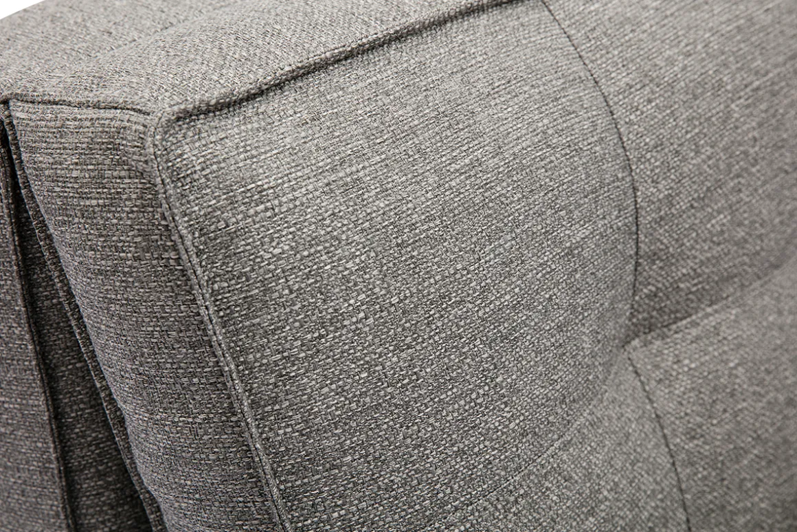 Cheap Miliboo Sillón cama de 1 plaza de tela gris jaspeado SALLY