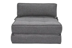 Store Miliboo Sillón cama de 1 plaza de tela gris KATY