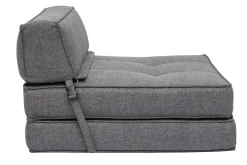 Store Miliboo Sillón cama de 1 plaza de tela gris KATY