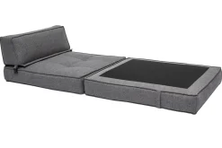 Store Miliboo Sillón cama de 1 plaza de tela gris KATY