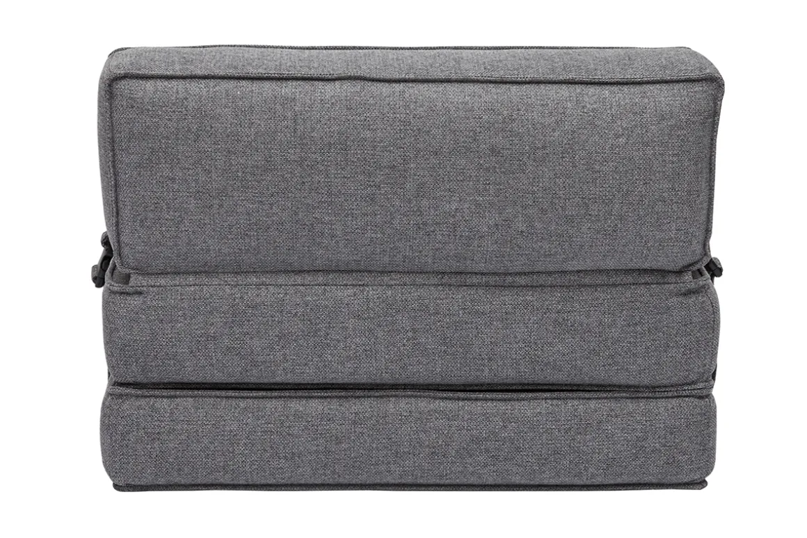 Store Miliboo Sillón cama de 1 plaza de tela gris KATY