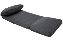 Discount Miliboo Sillón cama de 1 plaza pana gris oscuro SPENCER