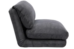 Discount Miliboo Sillón cama de 1 plaza pana gris oscuro SPENCER