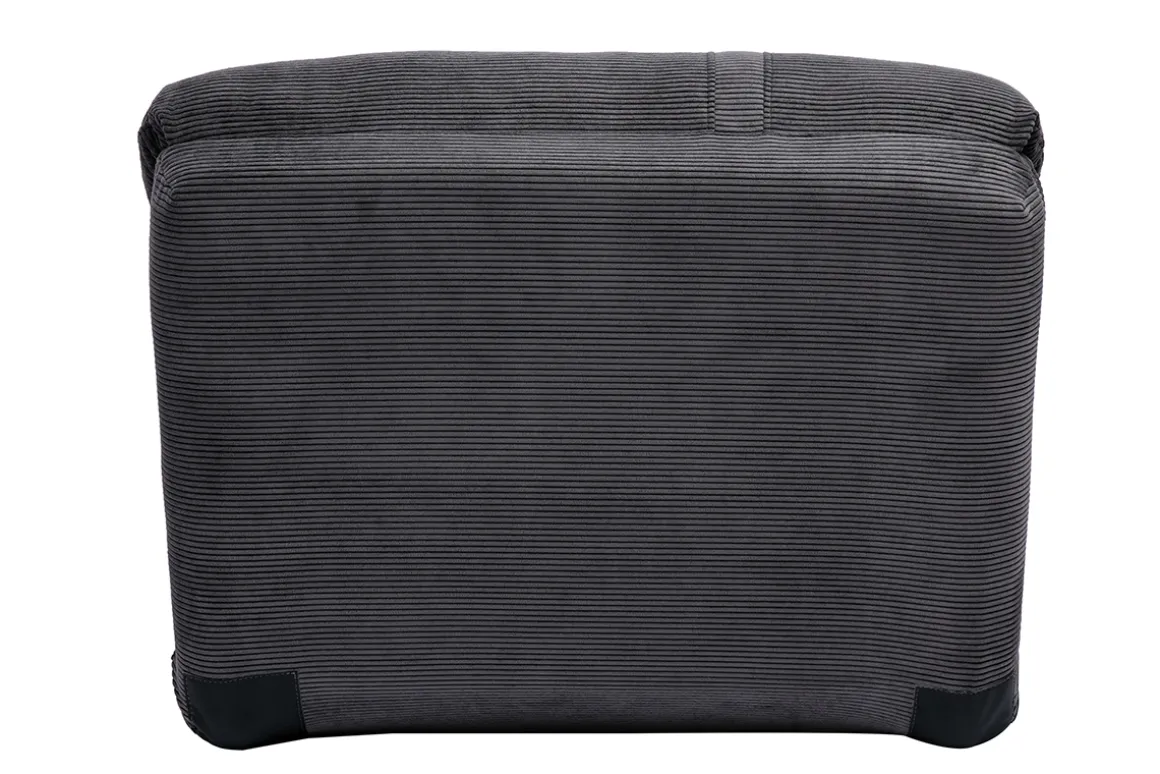 Discount Miliboo Sillón cama de 1 plaza pana gris oscuro SPENCER