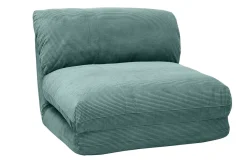 Flash Sale Miliboo Sillón cama de 1 plaza pana color celadón SPENCER