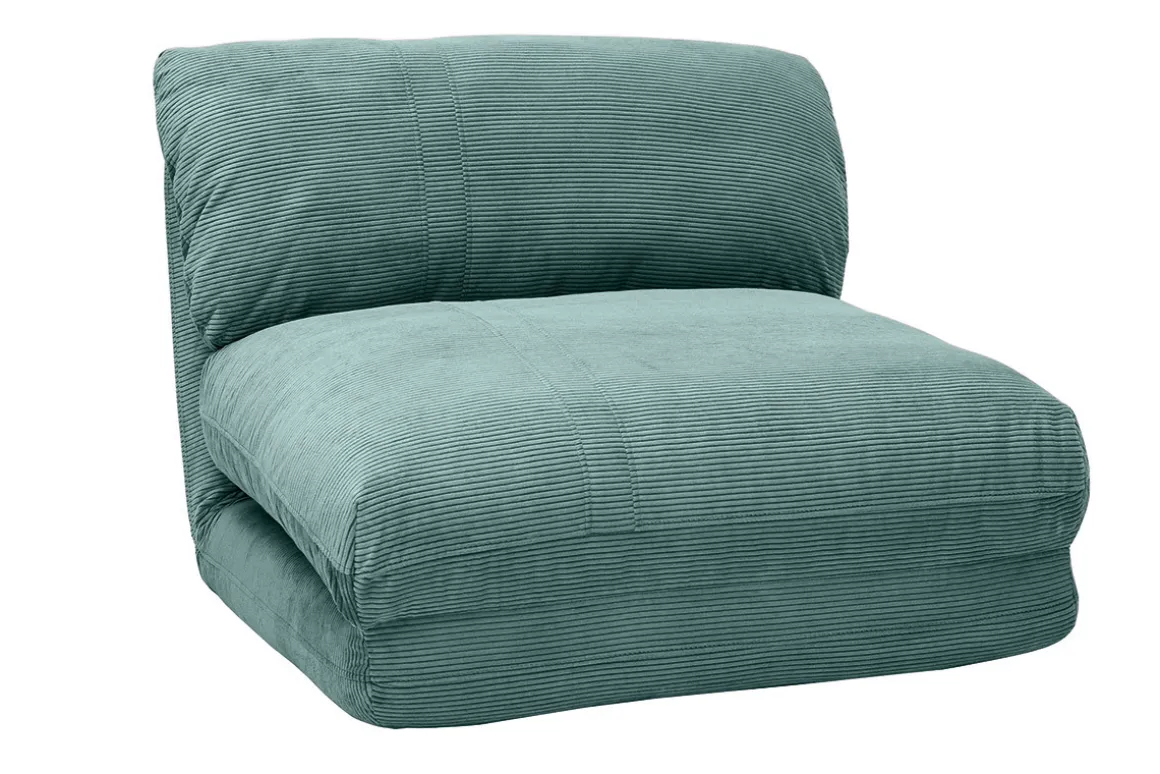 Flash Sale Miliboo Sillón cama de 1 plaza pana color celadón SPENCER