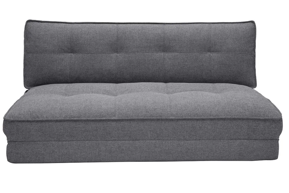 Best Sale Miliboo Sillón cama de 2 plazas convertible en tela gris SALLY