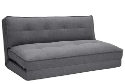 Best Sale Miliboo Sillón cama de 2 plazas convertible en tela gris SALLY