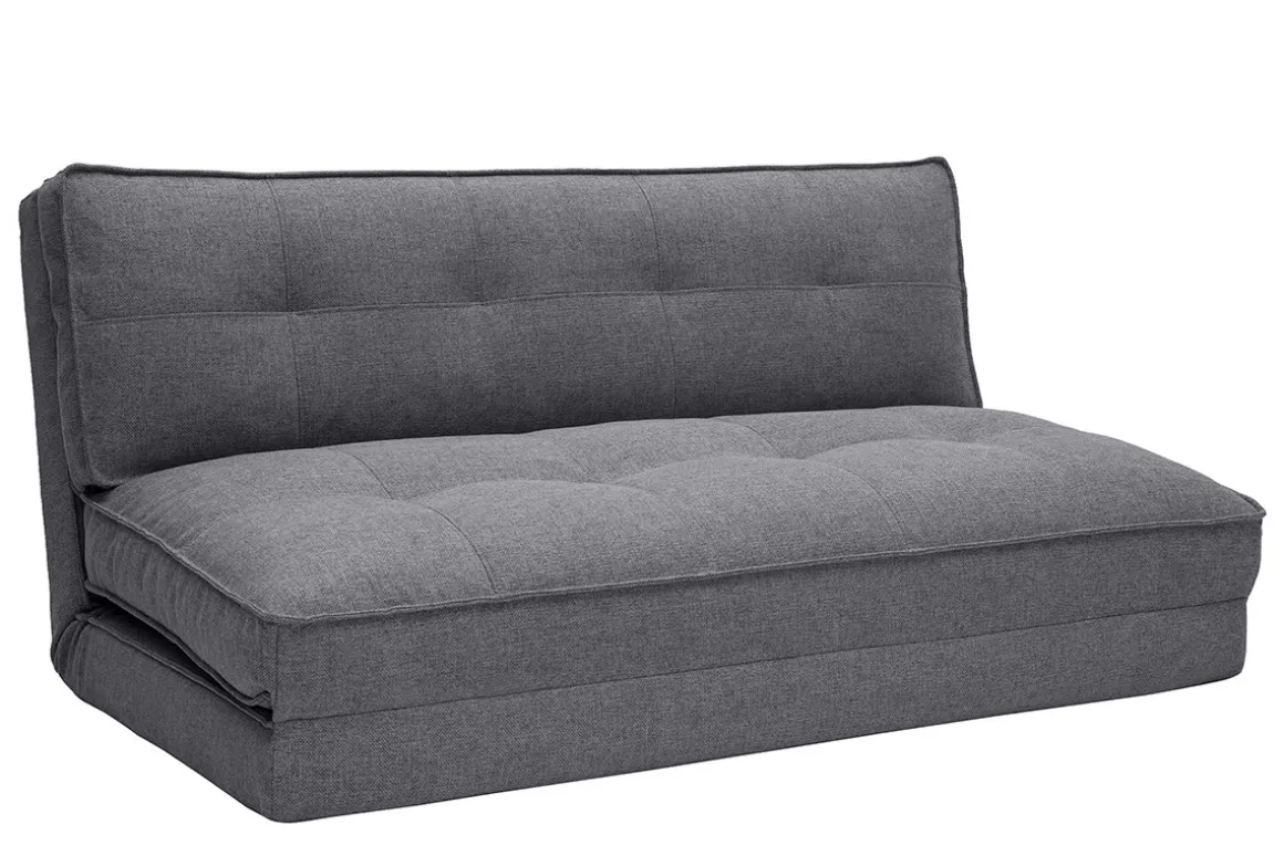 Best Sale Miliboo Sillón cama de 2 plazas convertible en tela gris SALLY