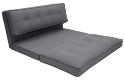 Best Sale Miliboo Sillón cama de 2 plazas convertible en tela gris SALLY