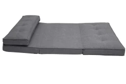 Best Sale Miliboo Sillón cama de 2 plazas convertible en tela gris SALLY
