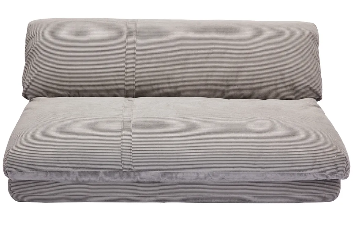 Hot Miliboo Sillón cama de 2 plazas de pana gris claro SPENCER