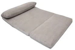Hot Miliboo Sillón cama de 2 plazas de pana gris claro SPENCER