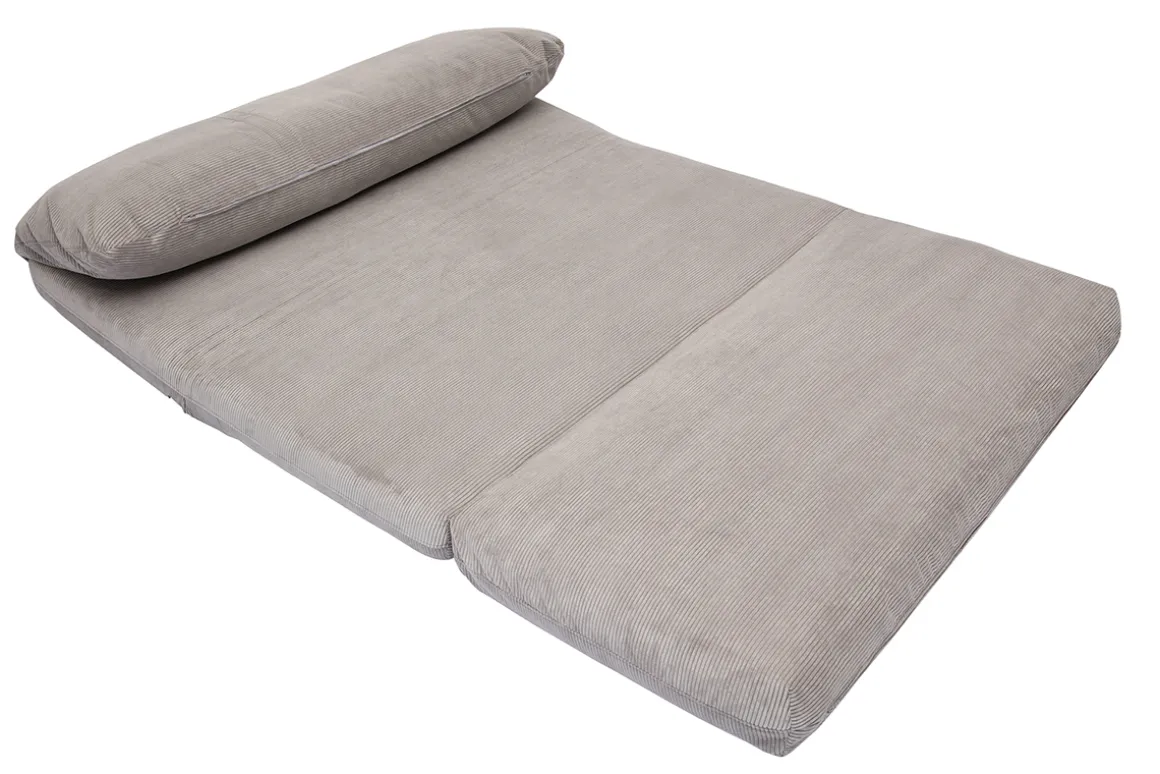 Hot Miliboo Sillón cama de 2 plazas de pana gris claro SPENCER