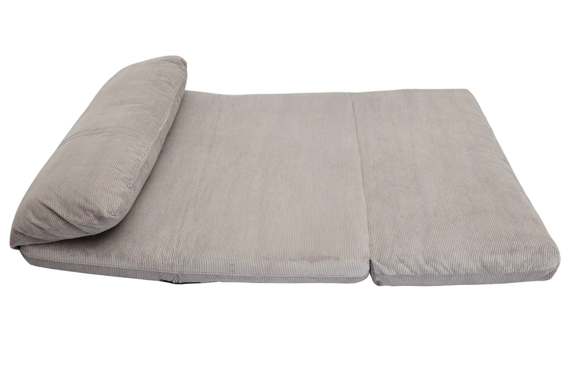 Hot Miliboo Sillón cama de 2 plazas de pana gris claro SPENCER