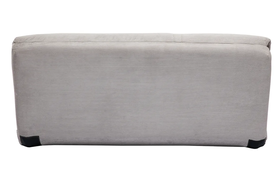 Hot Miliboo Sillón cama de 2 plazas de pana gris claro SPENCER