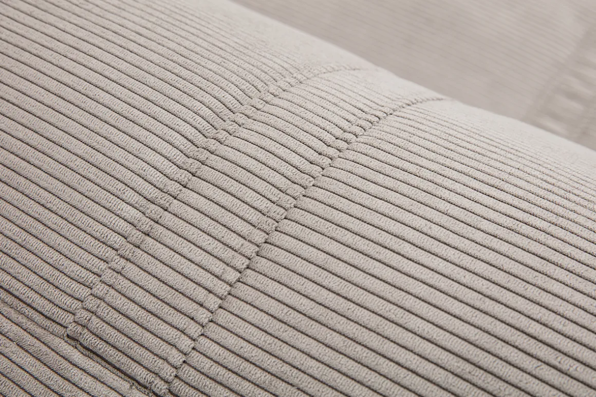 Hot Miliboo Sillón cama de 2 plazas de pana gris claro SPENCER