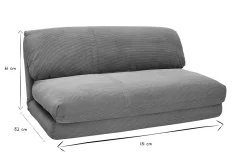 Outlet Miliboo Sillón cama de 2 plazas de pana verde celadón SPENCER