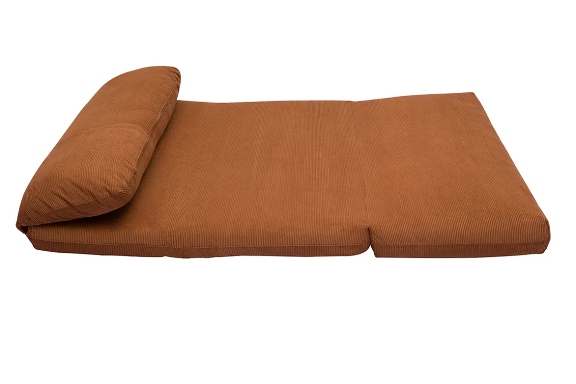 Fashion Miliboo Sillón cama de 2 plazas de pana terracota SPENCER