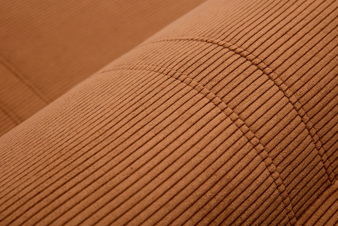 Fashion Miliboo Sillón cama de 2 plazas de pana terracota SPENCER